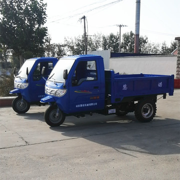 18马力电启动无棚三轮车农用柴油拉粮食运输车山地爬坡液压自卸车