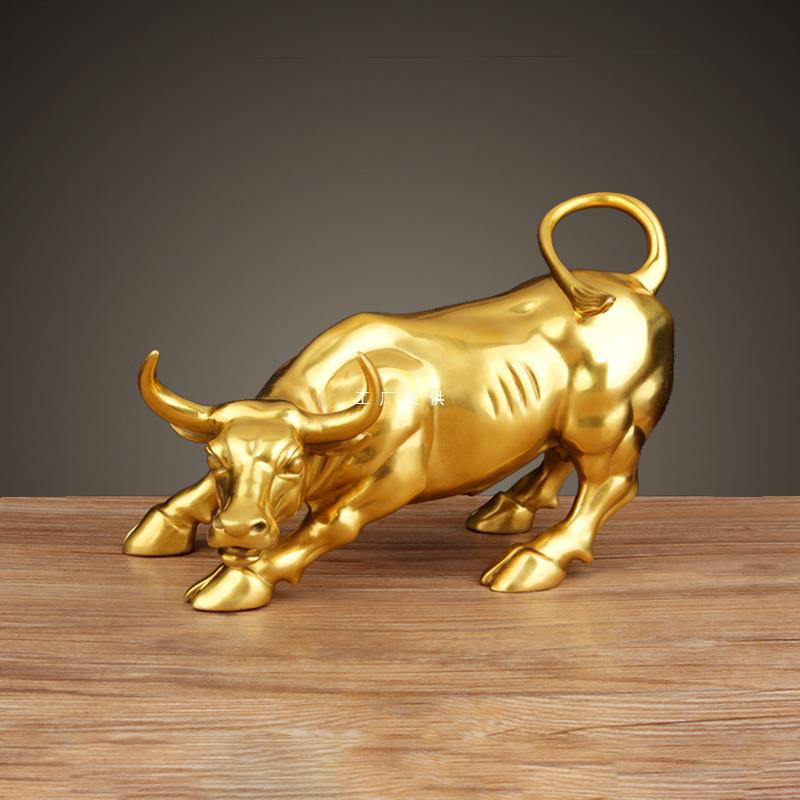 铜牛摆件华尔街牛金牛生肖牛客厅装饰品牛气冲天乔迁新居开业礼物
