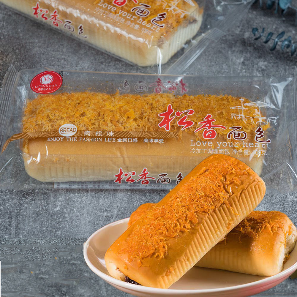 利民轩108g松香面包肉松味面包休闲早餐零食品蛋糕点心整箱批发