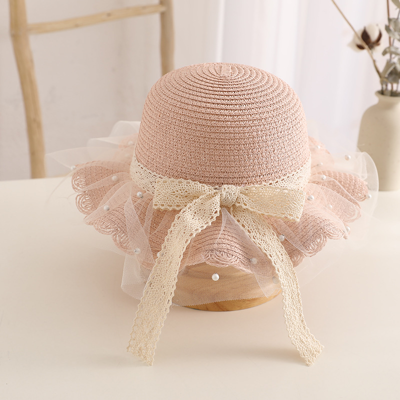 Children's Spring and Summer Straw Hat Anti-Sun Hat Summer Princess Hat Bag Suit Beach Hat Sun Hat Girl