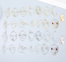 韩版饰品配件 脸谱抽象表情挂件 人脸项链耳环吊坠 DIY制作材料