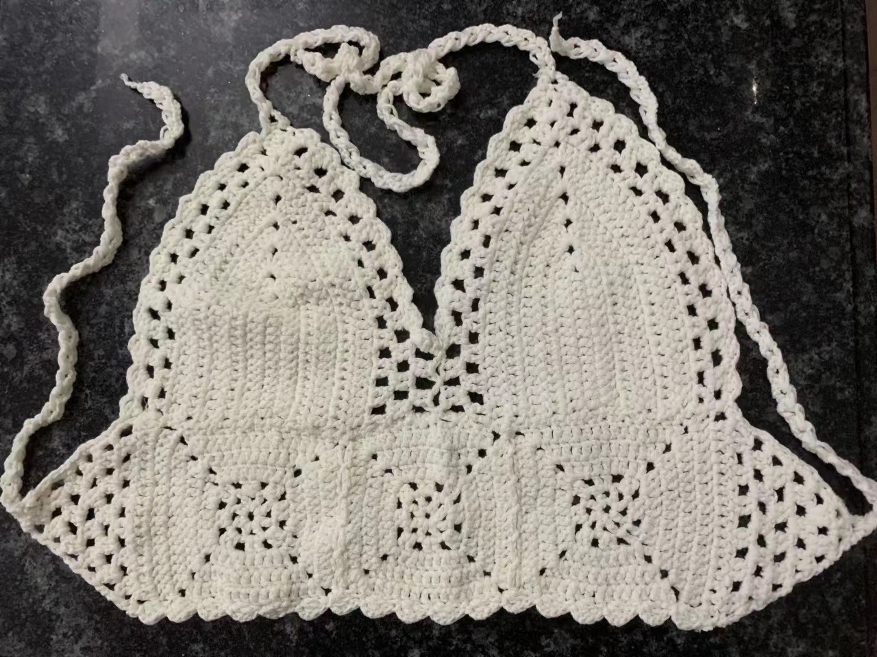 手工编织钩针比基尼性感沙滩露背手钩文胸无胸垫三亚温泉-阿里巴巴