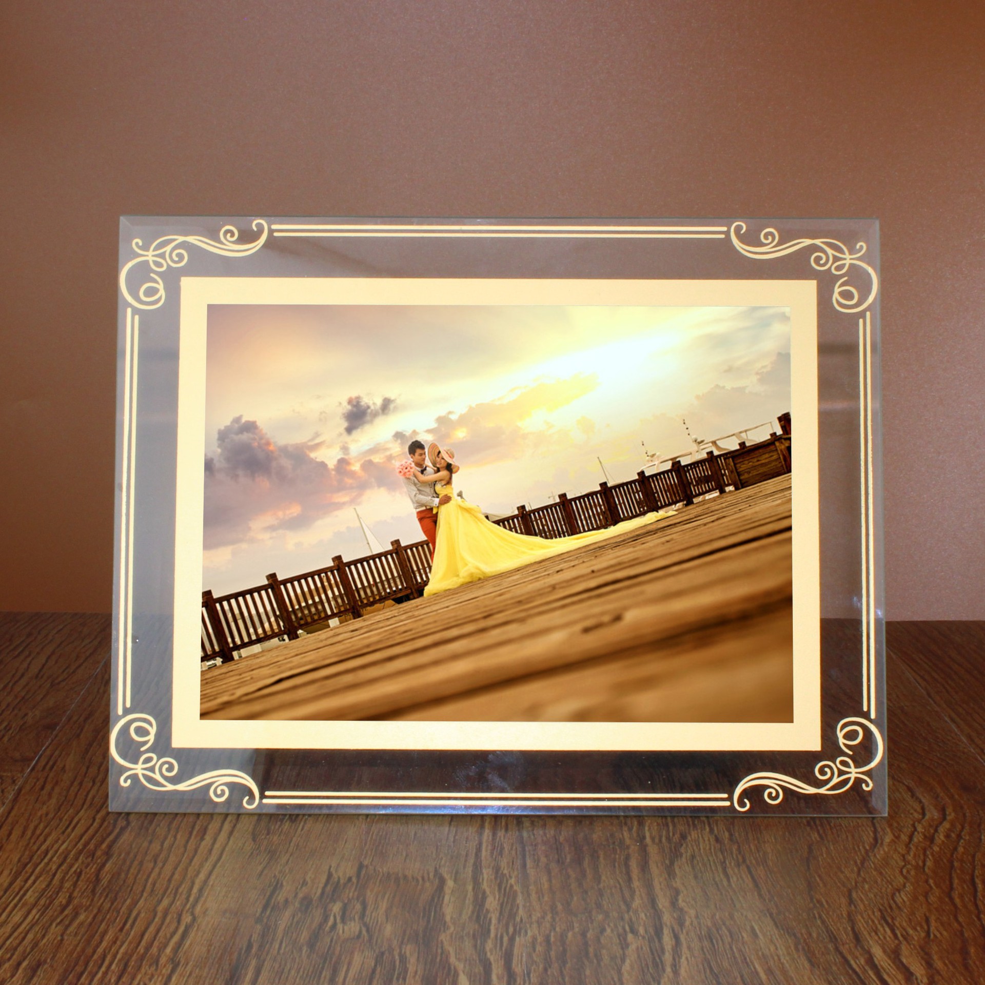 10七框证书 寸相框水晶6摆台 创意寸影楼logo5玻璃7印儿童128 a4