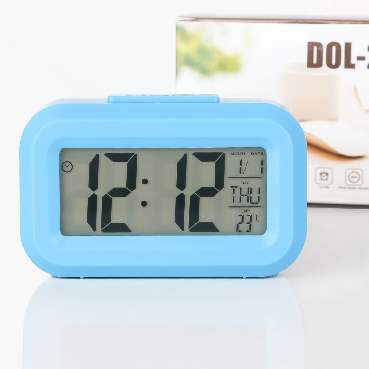 Student Alarm Clock New Electronic Clock Smart Desktop Multi-Function Clock with Luminous Temperature Calendar Kitchen Timer