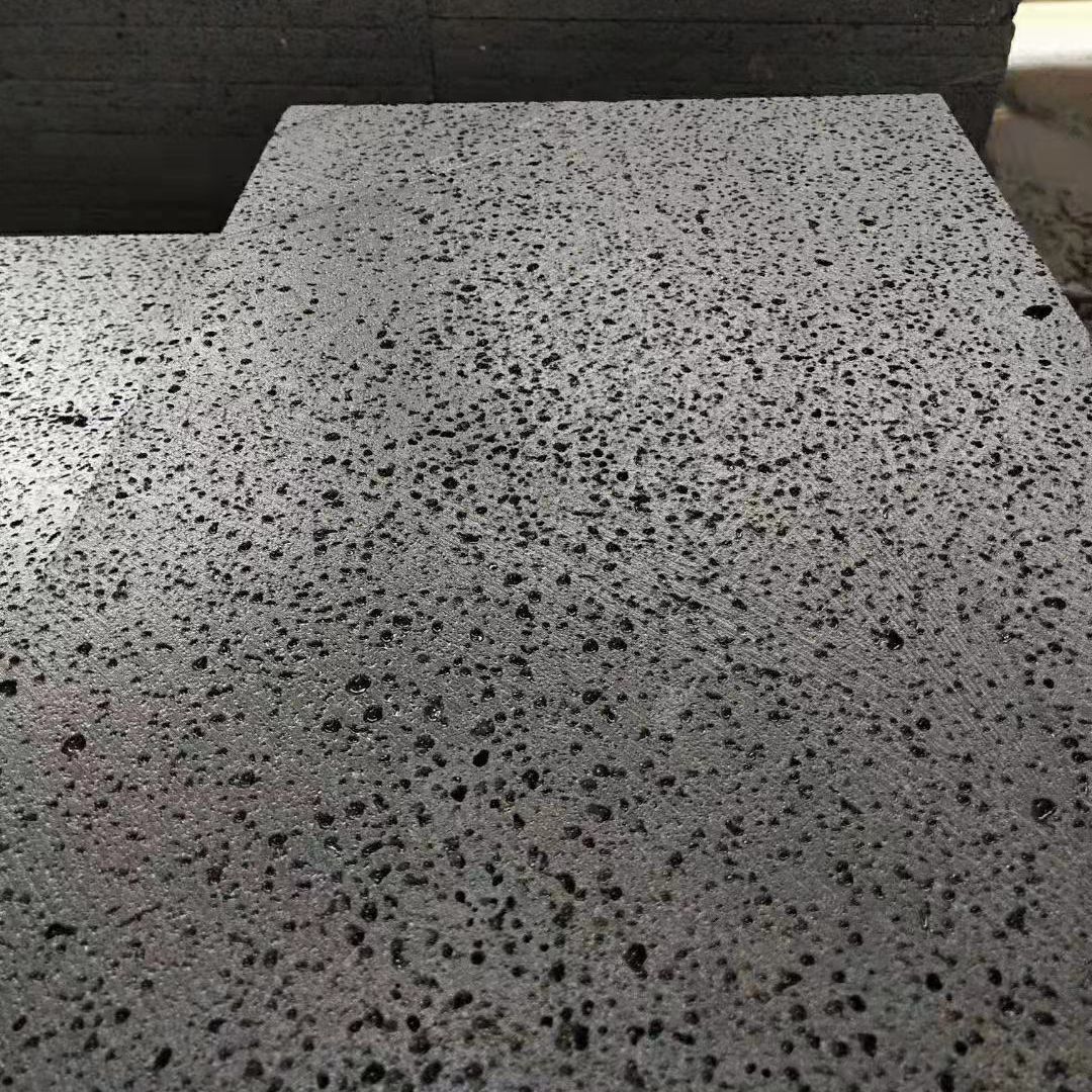 厂家直供黑洞石花岗岩 黑色板材市政 园林景观 地面平铺