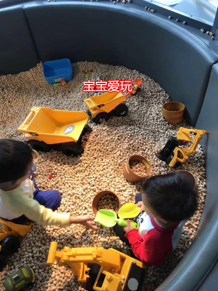 儿童游乐场 木颗粒沙池 荷木沙池亲子餐厅沙池 小木粒 10mm 12mm
