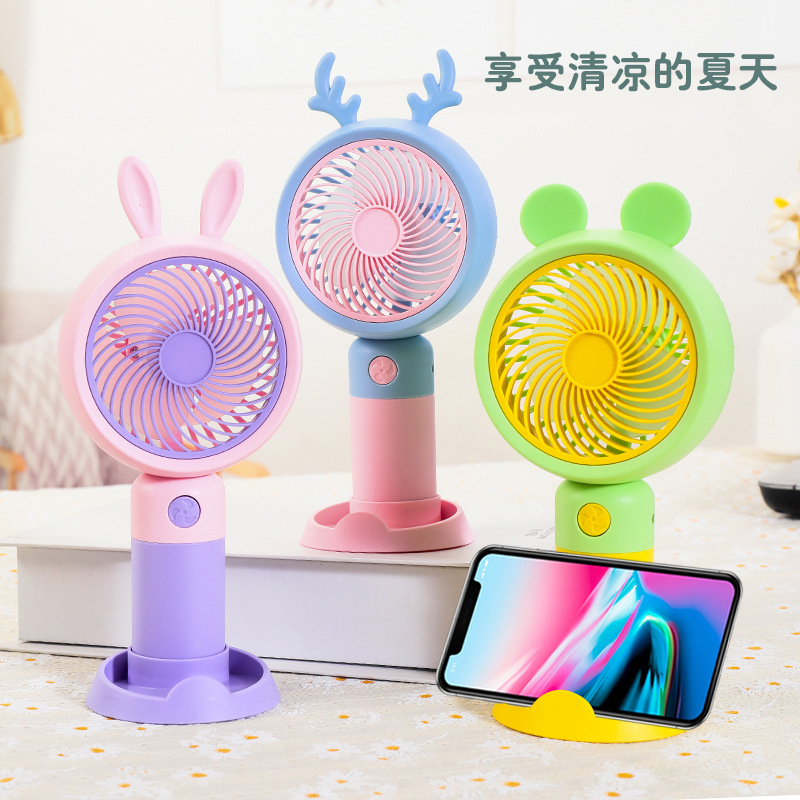 Small Handheld Fan Wholesale Portable Usb Rechargeable Small Fan Advertising Printing Mobile Phone for Students Bracket Fan