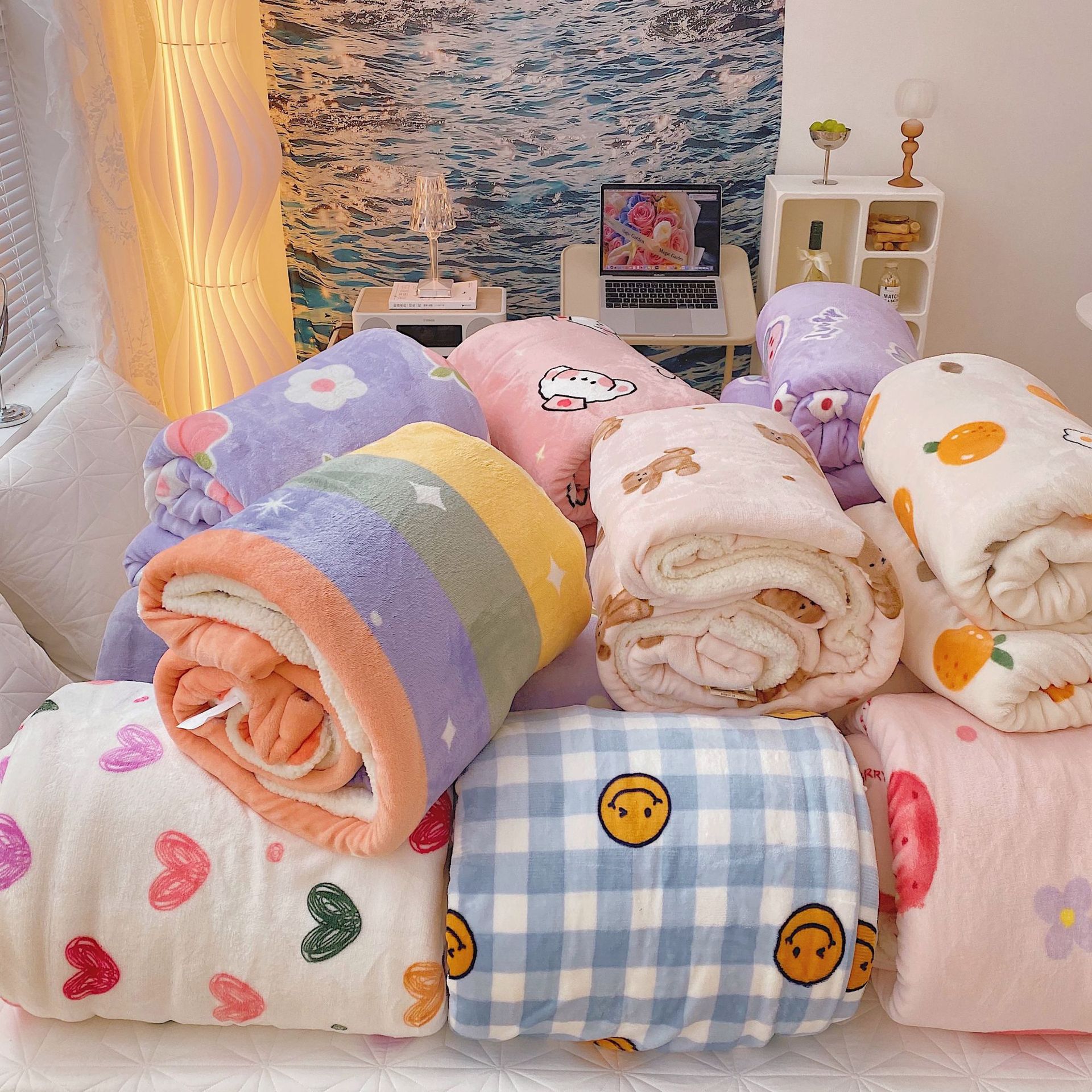 彩色卡通毯