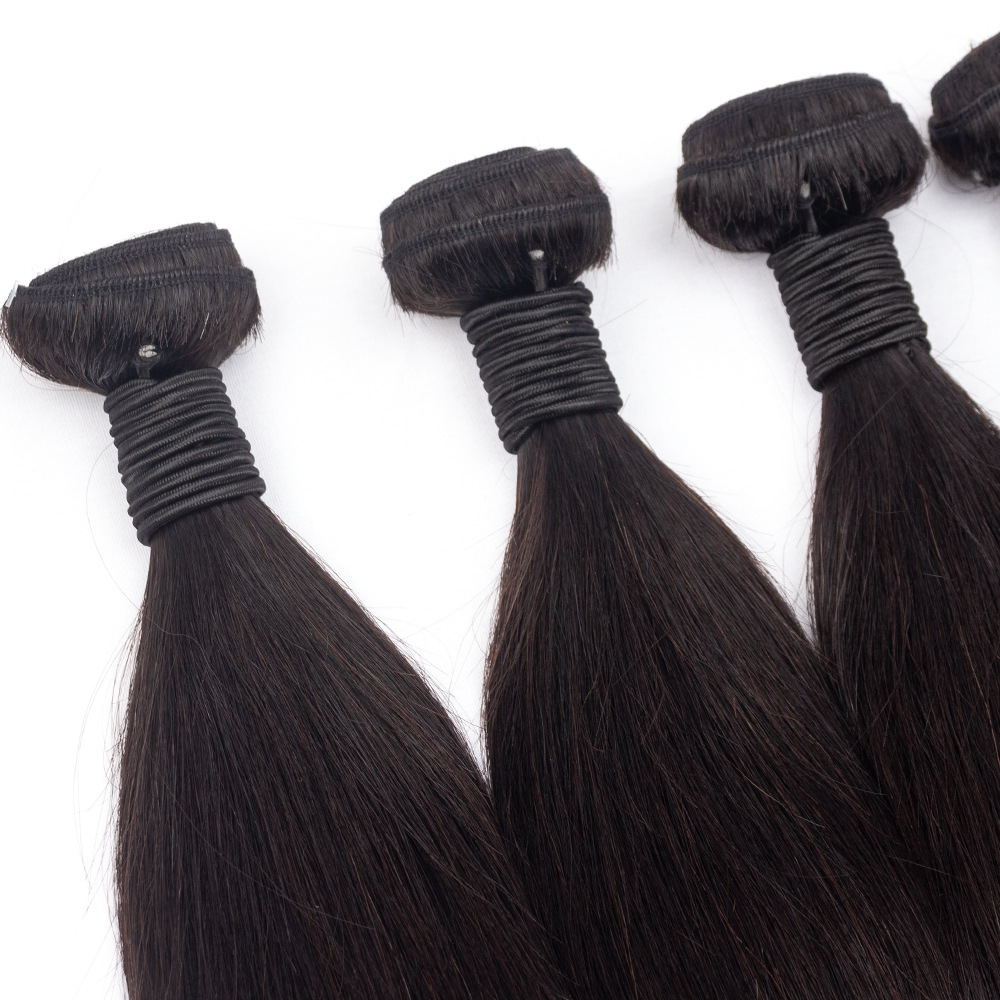 Brazilian Hair European and American Style Wig Human Wigs Fiberglass Long Hair Curtain 40-Inch Real Hair Hair Band