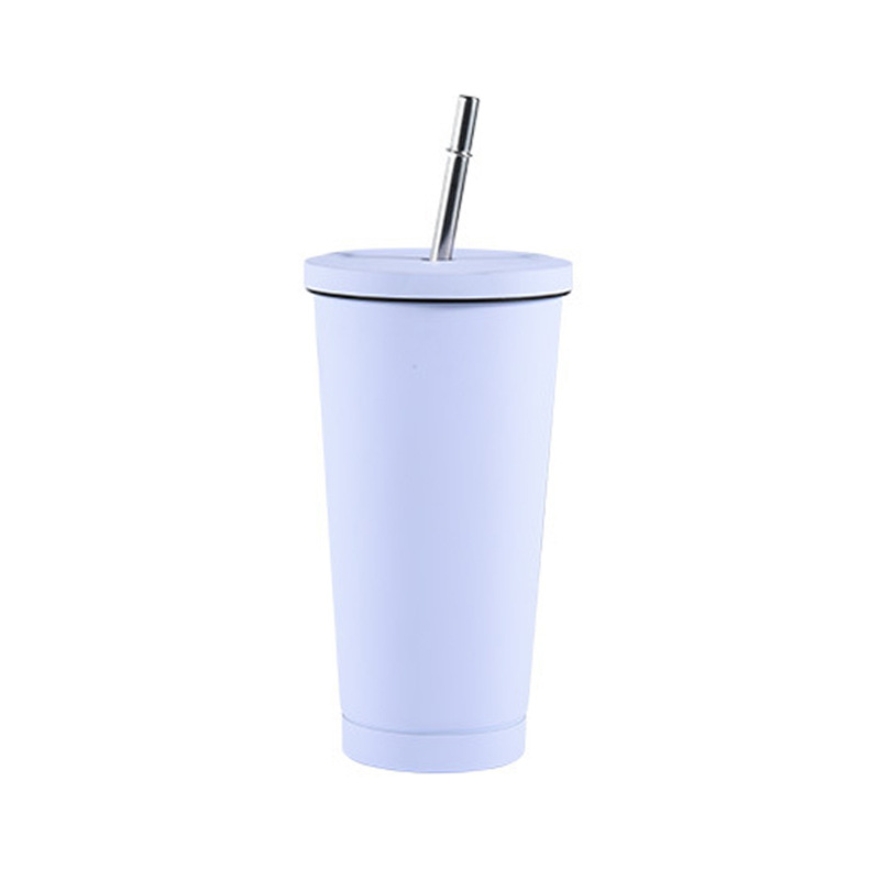 Cross-Border 304 Stainless Steel Large Capacity Vacuum Cup Cup with Straw Outdoor Portable Vehicle-Mounted Coffee Cup Advertising Gift Cup