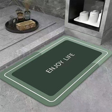 跨境浴室卫生间入户门硅藻泥地垫子吸水门口耐脏地毯感脚踏垫