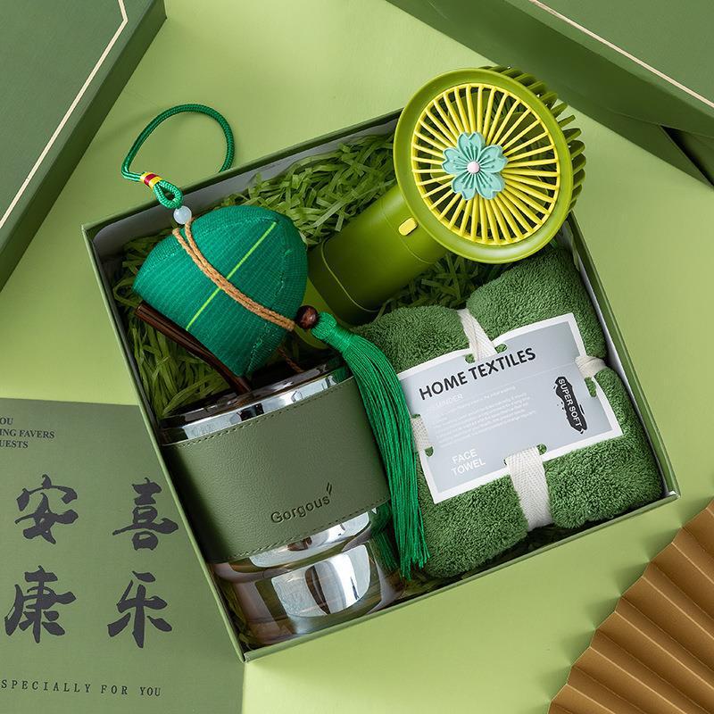 activity gift wholesale welfare business hand gift box labor dragon boat festival gift ceramic cup umbrella set