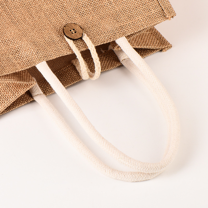 Blank Sack Wholesale Jute Shopping Bag DIY Environmental Protection Linen Tote Bag Logo Linen Bag Customization