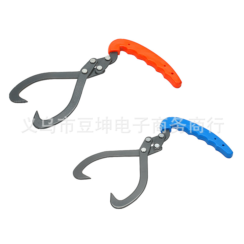 Carbon Steel Double Hook Type Grapple Lifting Woodware Tree Lifting Hook Multifunctional Iron Hook Logging Construction Tool Single Hand Crocheting