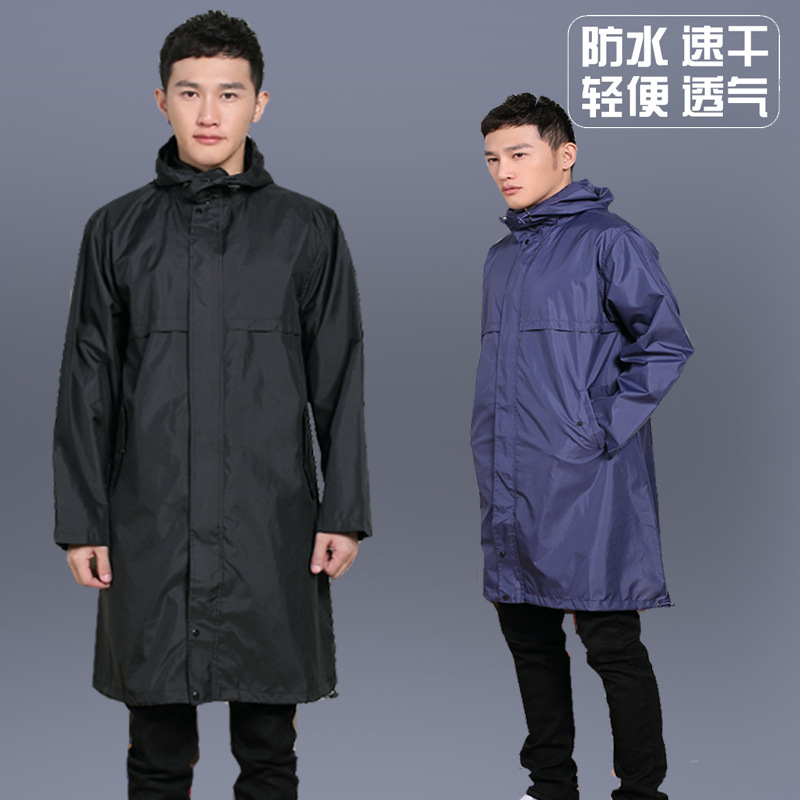 k532批发雨衣男夏季外套徒步长款全身大码防水风衣式超薄透气雨披