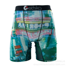 ethika boxer男士欧美印花加大四角裤平角内裤男士拳击手防磨运动