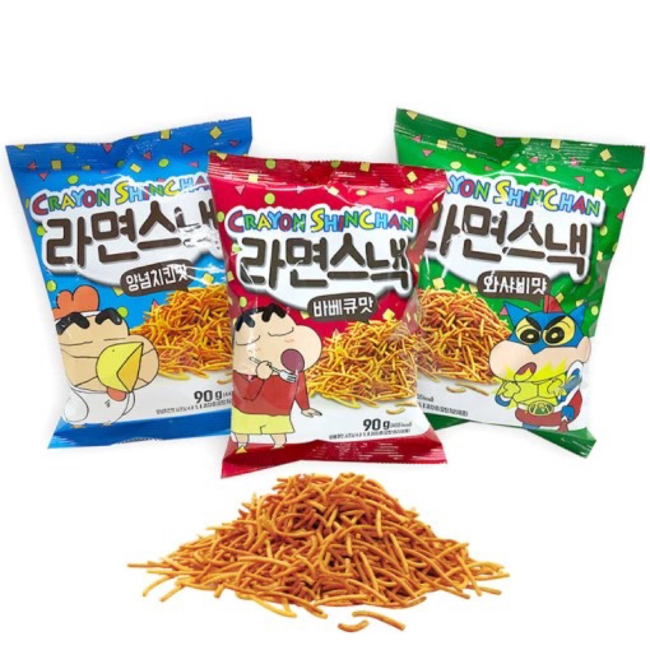 韩国crayon shinchan干脆面烧烤味炸鸡芥末味90g*16袋-阿里巴巴