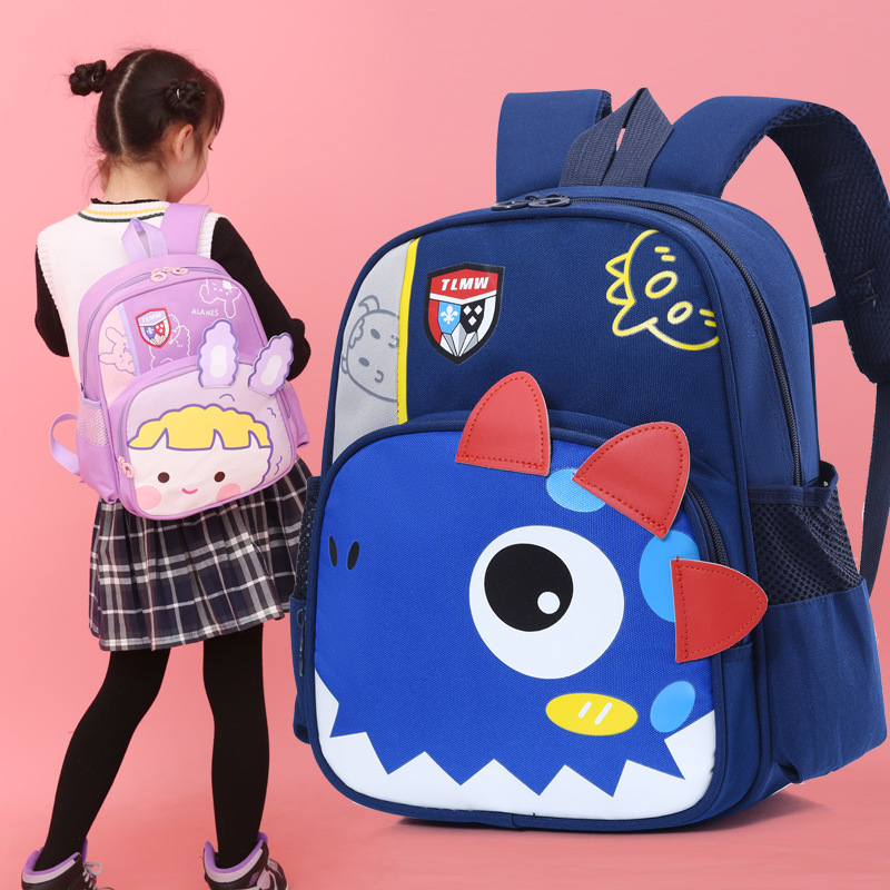 cartoon cute kindergarten backpack intermediate and advanced kindergarten classes lightweight spine-protective dinosaur backpack with chest buckle anti-drop shoulder for boys and girls