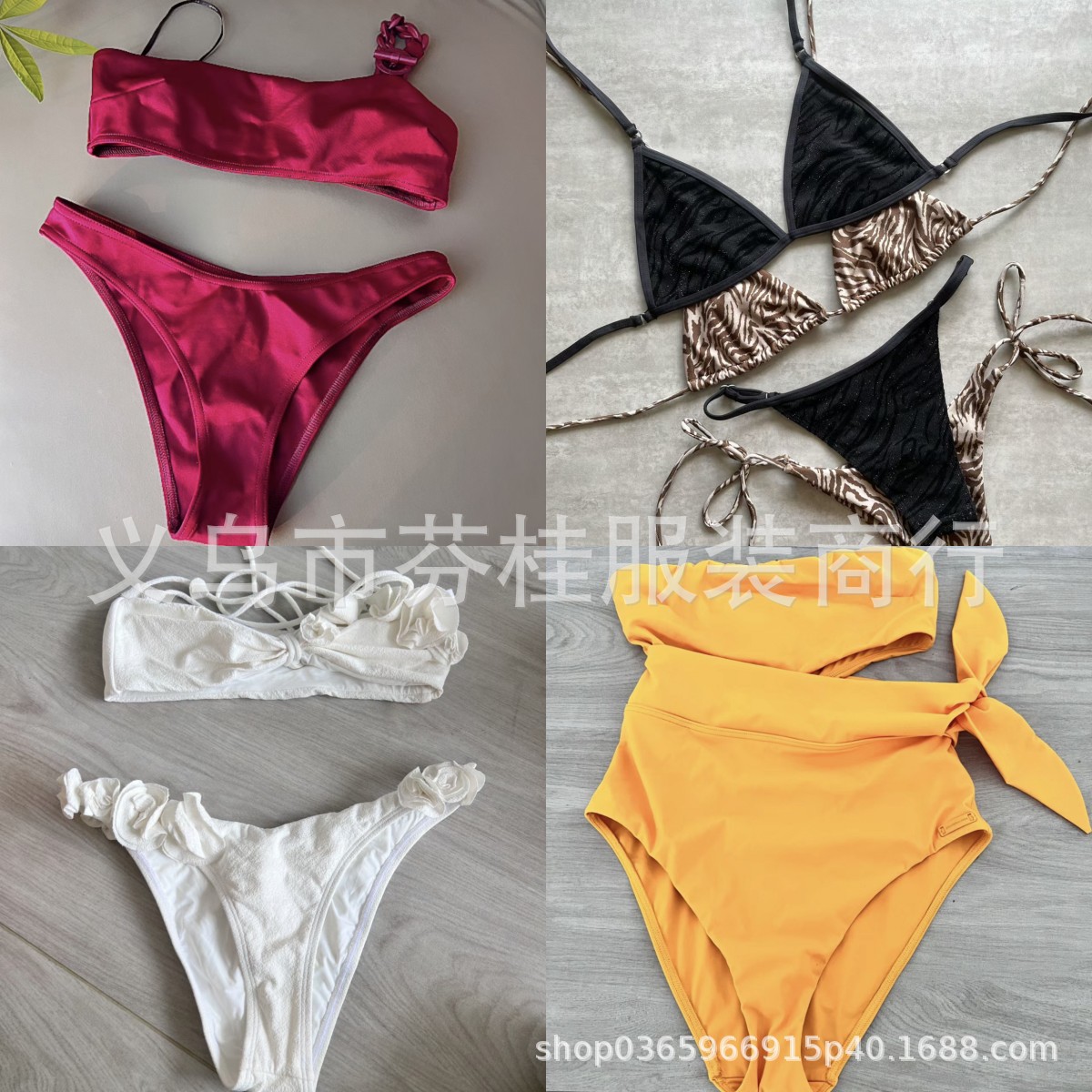 zaful泳衣性感三点式比基尼套装亚马逊品牌泳装欧美新款跨境外贸