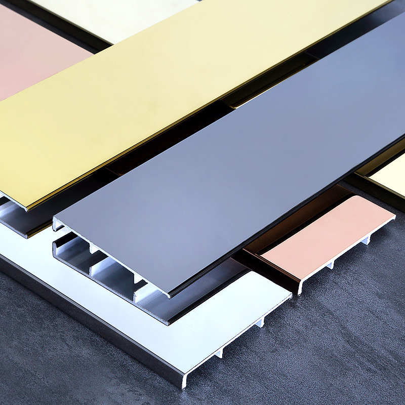 不锈钢铝合金踢脚线金属橱柜地脚线墙贴墙边踢脚板贴脚线6/10/8cm