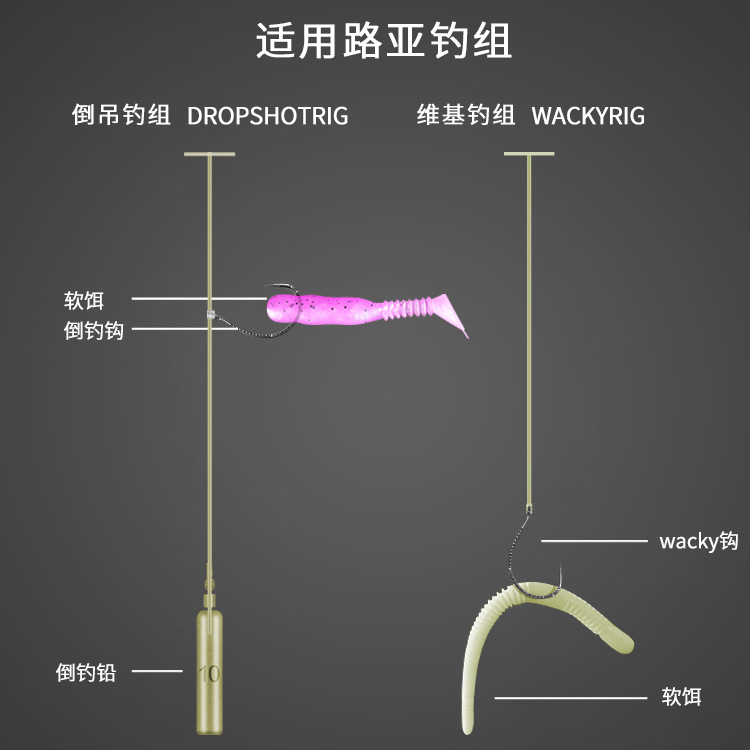 路亚倒钓钩8003加强鱼钩虾钩泥鳅鳜鱼梭鱼鲈鱼翘嘴海钓软饵软虫钩