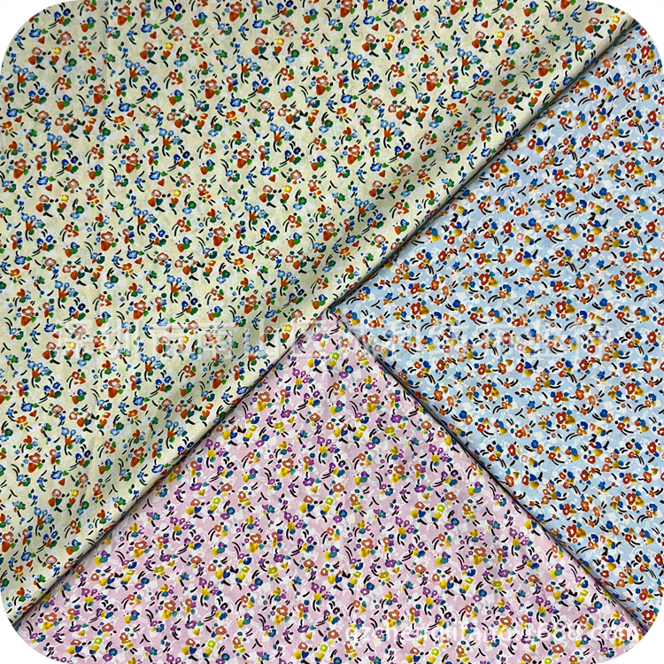 经典小碎花印花面料 全棉数码印花布 童装连衣裙衬衫精细布料批发