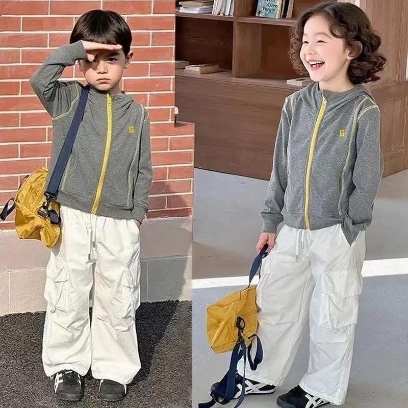 儿童新款外套连帽卫衣女童韩版春秋卫衣休闲洋气拉链上衣童装批发