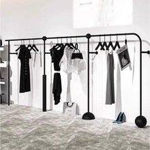 哑光黑上墙服装店展示架服装店陈列架货架新款服装展示架