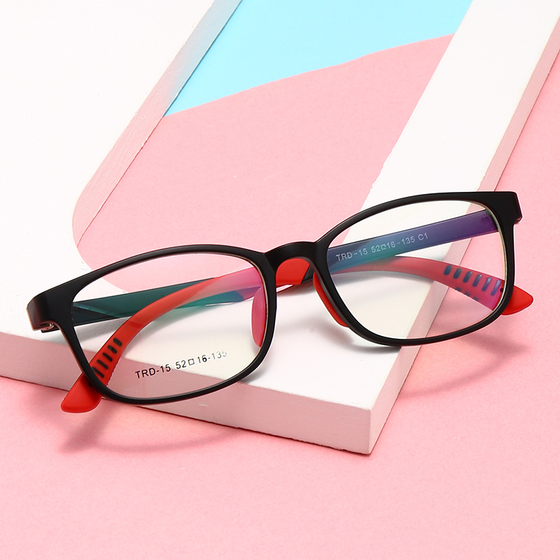 现货新款tr90儿童柔软硅胶眼镜框防蓝光学生近视镜架批发男女适用