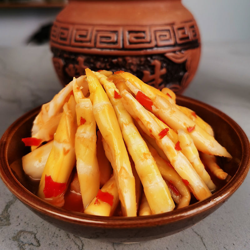 酸笋即食泡椒竹笋酸辣味脆嫩笋尖笋丝片罐装泡菜下饭菜脆