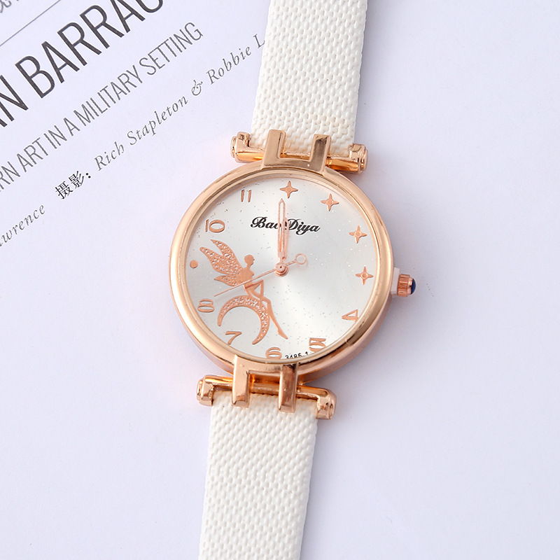 Foreign Trade New Diamond Starry Quartz Watch Ladies Small and Simple Watch Simple Temperament Gift Watch Wholesale