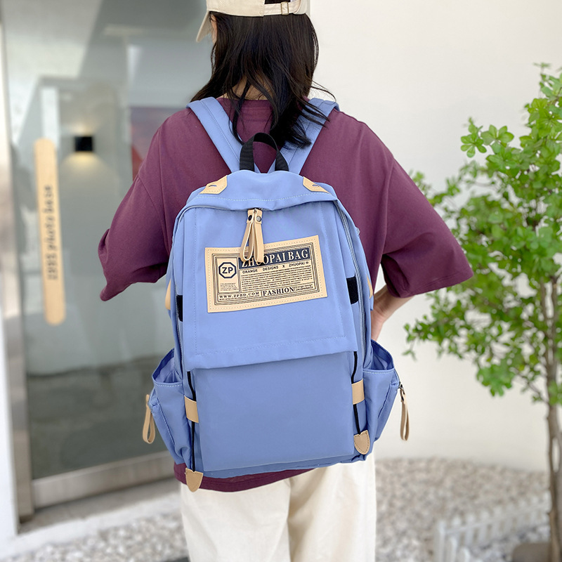 Backpack 2023 New Junior High School Korean Style Campus Style Trendy Schoolbag Couple Street Fashion Cool Backpack