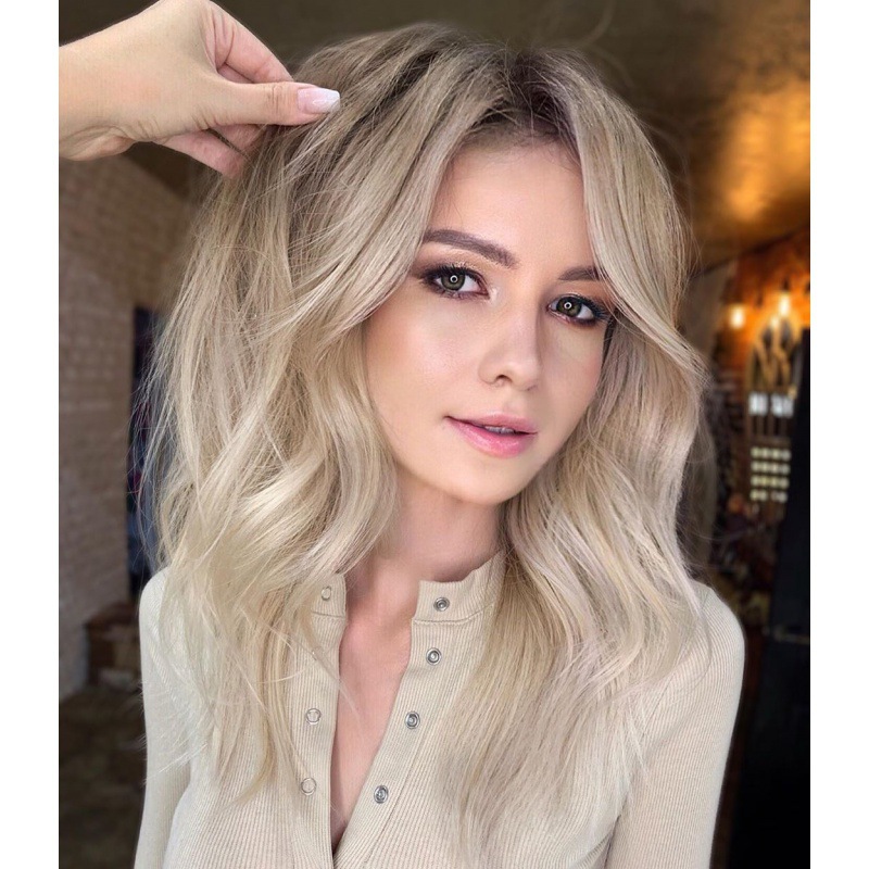 亚马逊中分长卷女长发大波浪卷发浅咖啡色外贸跨境欧美假发玫瑰网