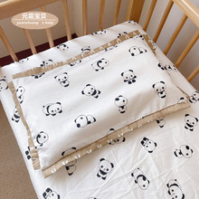 全棉贡缎儿童枕头可拆洗宝宝枕1-5岁幼儿园枕头四季纯棉
