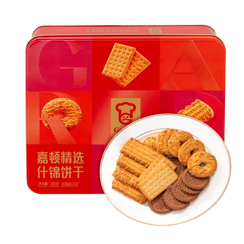 嘉顿精选什锦饼干礼盒装380g多口味曲奇饼干 6一箱罐 进口食品-阿里巴