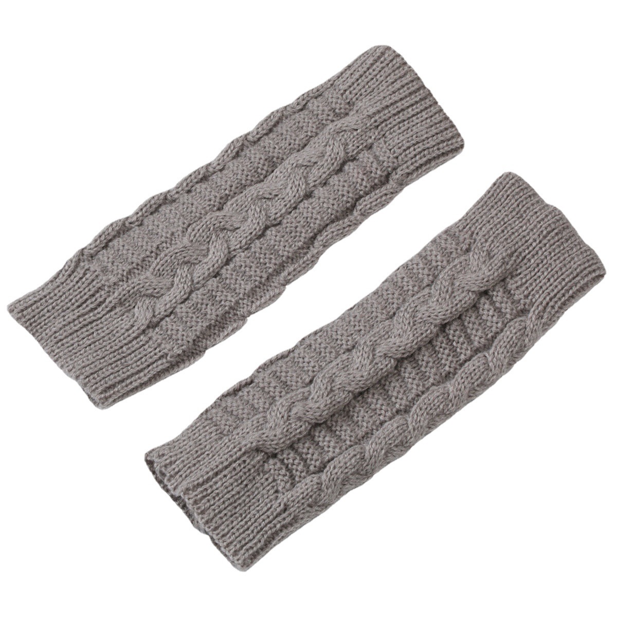 G105 Short Twist Fashion Gloves Autumn and Winter Men's and Women's Korean-Style New Knitted Wool Keep Warm Half Finger Open Finger Gloves