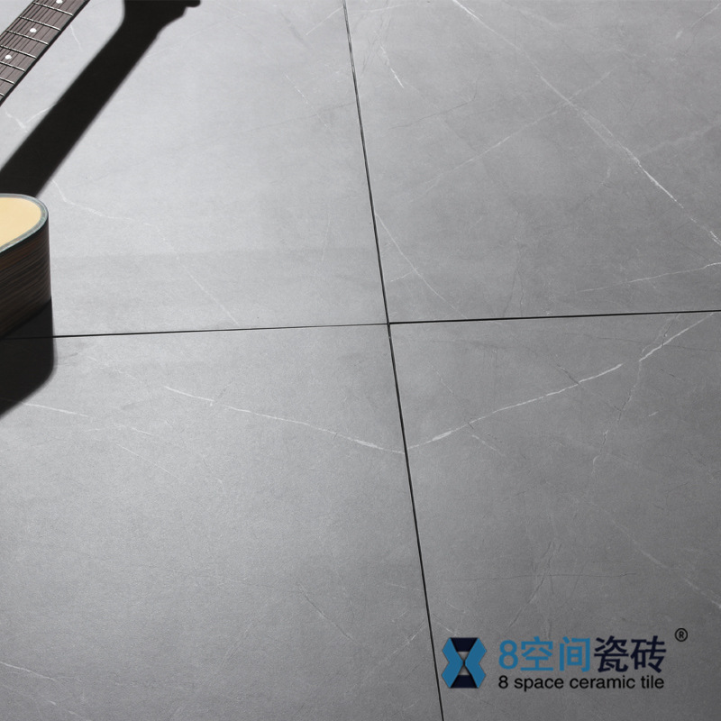 达芬奇灰哑光瓷砖现代简约石纹瓷砖600 客厅地砖水泥灰仿古通体砖