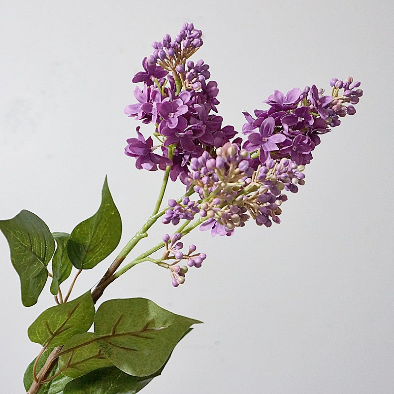 仿真单枝丁香花 假花仿真花家居装饰婚庆手捧花材 厂家供应