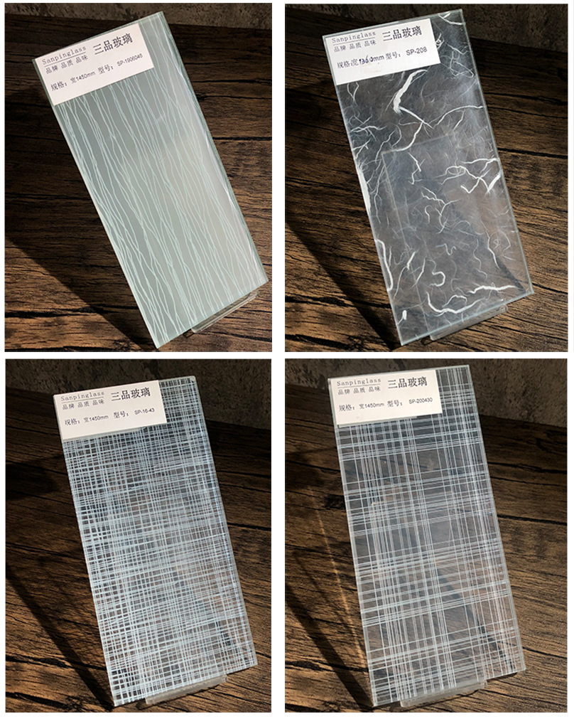 酒店大堂淋浴房钢化夹胶夹绢夹丝玻璃装饰艺术玻璃客厅隔断墙玻璃
