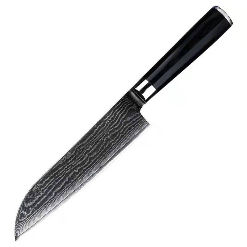 Damascus Steel Kitchen Knife Household Black Color Wooden Handle Chef Knife Chef Knife Used in Kitchen Western Cooking Knife Suit