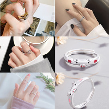 韩版时尚海豚戒指女简约小众设计ins个性网红食指素圈指环批发