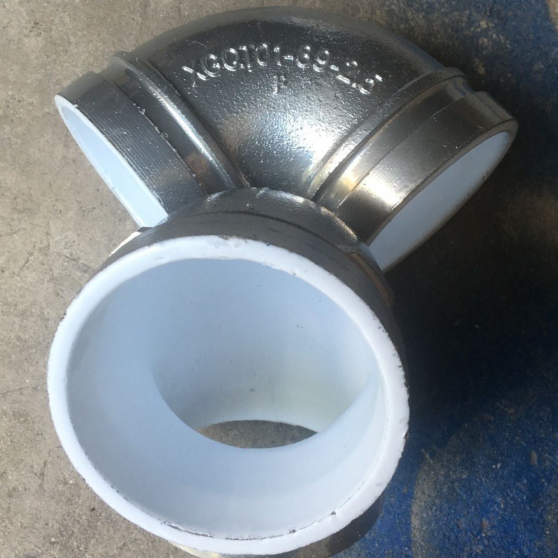 沟槽弯头衬塑银色给水90度卡箍钢塑卡箍配件衬塑管件批发厂家直销