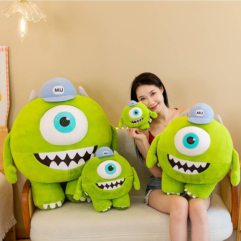 卡通大眼仔毛绒公仔可爱怪兽玩偶创意产品陪睡布娃娃情人节礼物