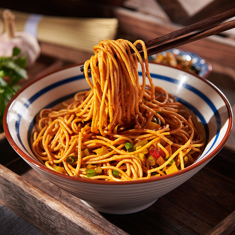武汉热干面炸酱面正宗湖北特产碱水面挂面非油炸批发-阿里巴巴