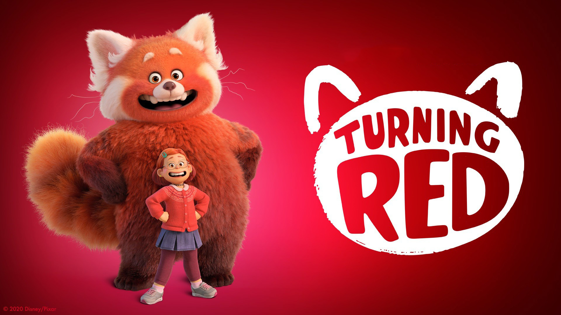 跨境动漫青春变形记turning red小熊手环硅胶拍拍带钥匙扣挂件