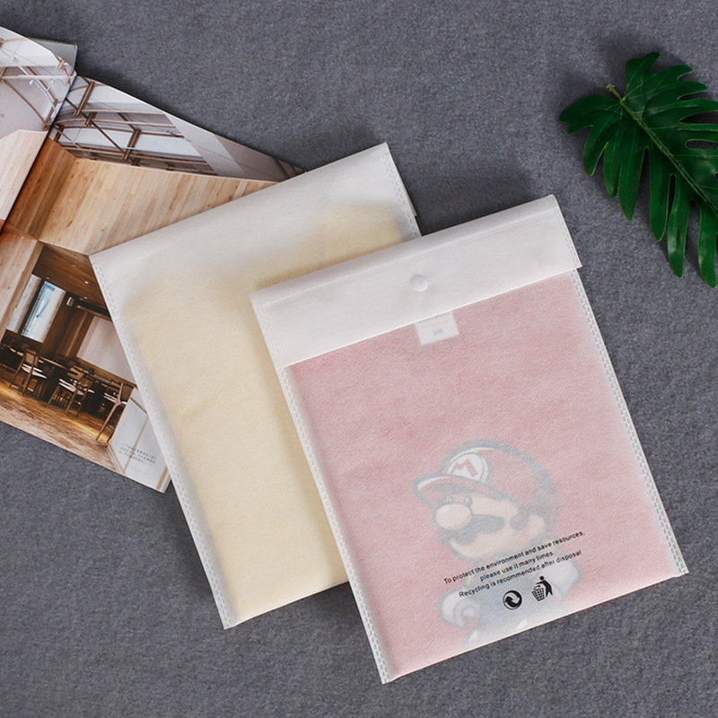 服装包装袋加厚无纺布内衣纽扣按扣收纳袋密封衣服包装袋现货