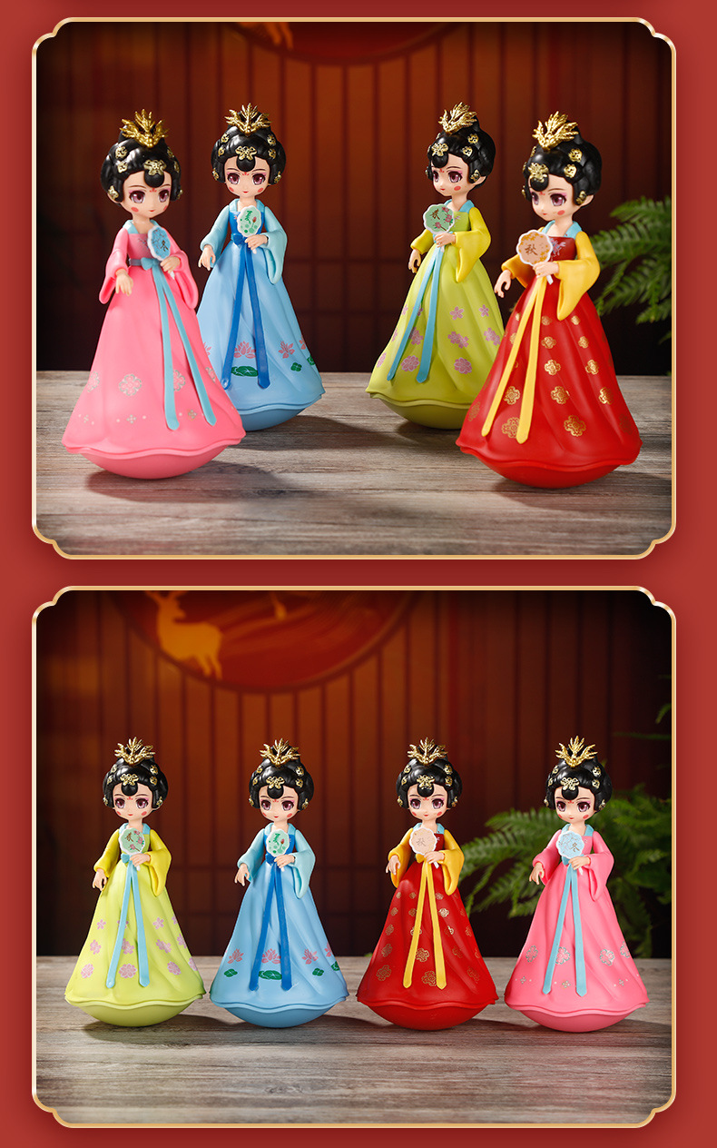 陕西特色不倒翁小姐姐人偶摆件西安纪念品文创娃娃中国风小礼品