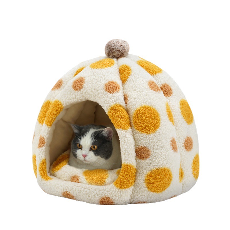 Amazon Cross-Border Closed Cathouse Doghouse Winter Warm Mongolian Bag Cat Nest Pet Cat Nest Cat Nest Tent