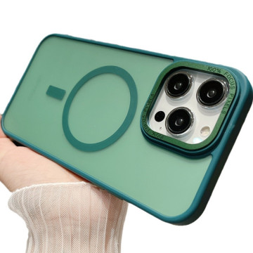 适用苹果15磁吸手机壳iphone14promax磨砂13简约12外贸11半透创意