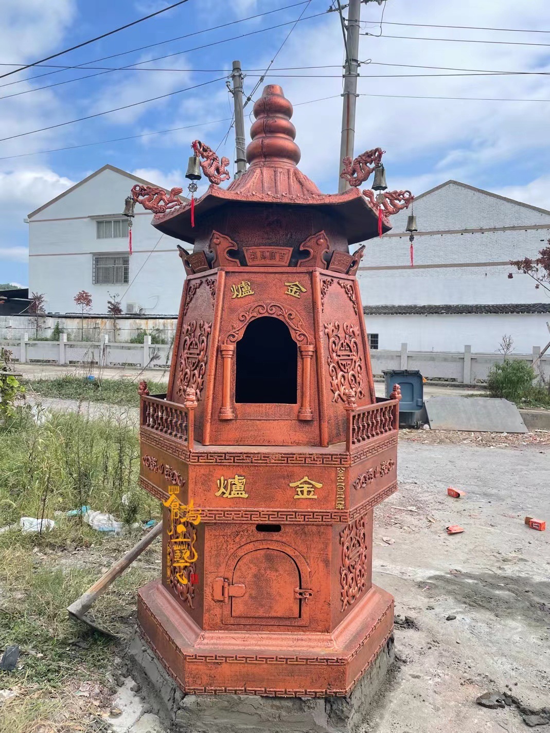 苍鸿祠堂铸铁元宝炉祖庙生铁化宝炉焚纸炉生铁大香炉聚宝炉-阿里巴巴